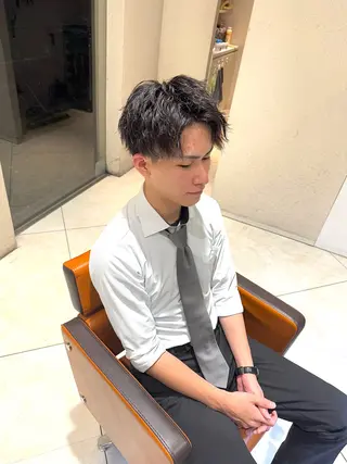パーマ メンズ 山中 翔平のヘアスタイル