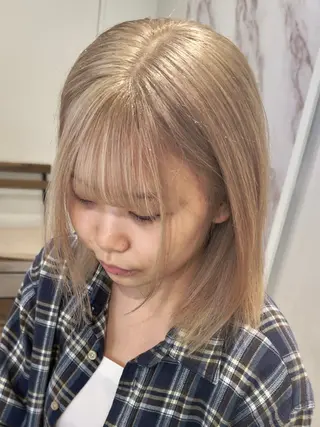 ロング カラー 新宿/レイヤー/ ブリーチ/西川翔真のヘアスタイル