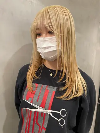 ミディアム カラー オタク特化🎀 顔まわり🎀ゆうなのヘアスタイル