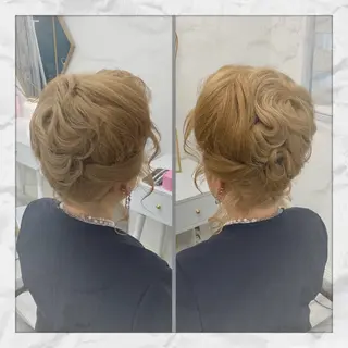 セミロング ヘアアレンジ ヘアセット/着付け 𓇼 松本 夏美𓇼のヘアスタイル