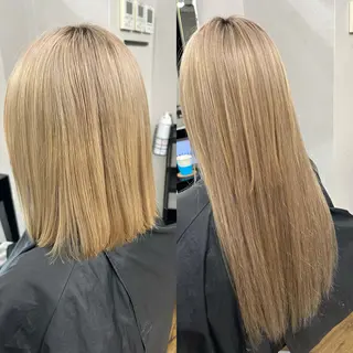 ロング カラー alpha. カラーエクステ下妻のヘアスタイル