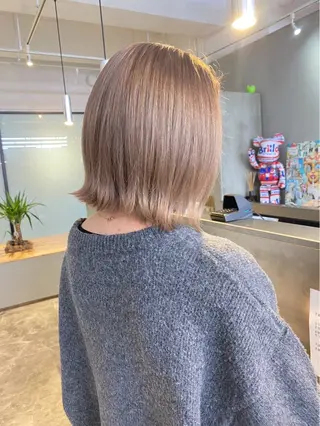 ショート 🧋ミルクティーカラ ー🧋特化小林拓登のヘアスタイル