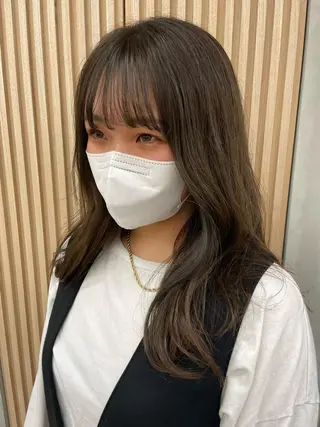 セミロング カラー パーマ ヘアアレンジ レイヤー縮毛矯正 ささきすずね💗のヘアスタイル