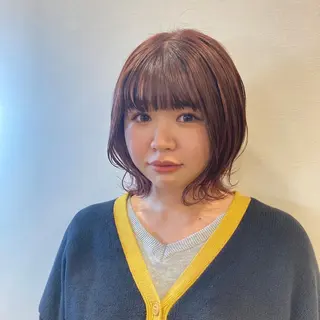 ミディアム カラー anon所属・田中 結月のヘアスタイル