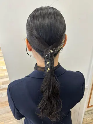 セミロング ヘアアレンジ ぱつっとボブ/ 小野あかねのその他イメージ