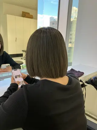 ショート カラー ヘアアレンジ 🫧透明感ラベンダー 似合わせ🫧あい🫧のヘアスタイル