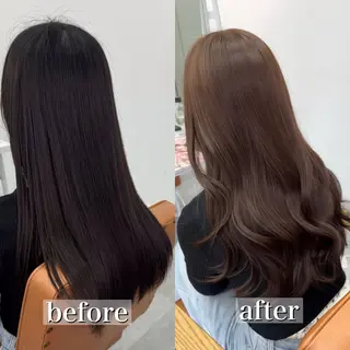 ロング カラー ヘアアレンジ ブリーチなしカラー /ベージュ/安形翔のヘアスタイル