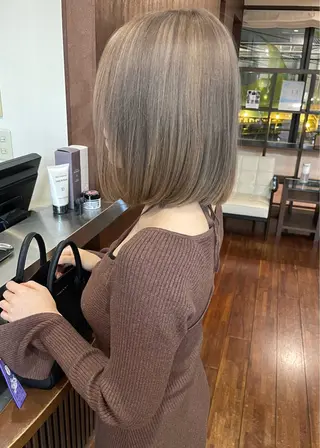 ミディアム カラー 髪質改善カラー ケアブリーチ/タムのヘアスタイル