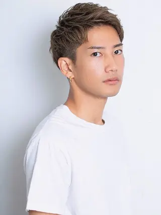 ショート メンズ HONEY渋谷 髪質改善/ハイライトのヘアスタイル