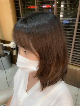 ミディアム カラー パーマ 縮毛矯正/髪質改善 飯田公祐のヘアスタイル