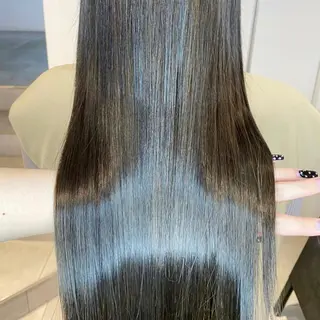 ロング カラー 酸性ストレート・ メンズ 三原 楊子のヘアスタイル