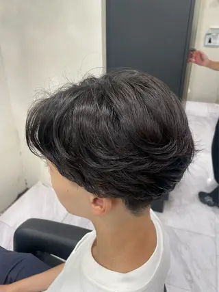 パーマ メンズ 🐥くまがい💛 ダブルカラー／パーマのヘアスタイル