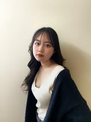 ロング カラー パーマ ヘアアレンジ メンズ rei／透明感カラー ／オリーブグレージュのヘアスタイル