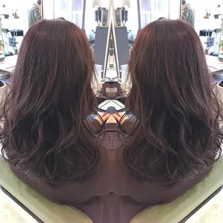 セミロング カラー 青木 茂樹⭐️ 透明感カラーのヘアスタイル