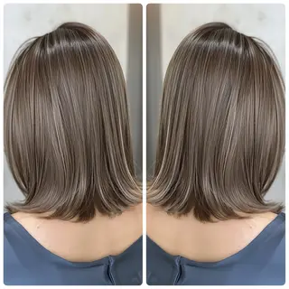 ミディアム 保子 祐里香のヘアスタイル