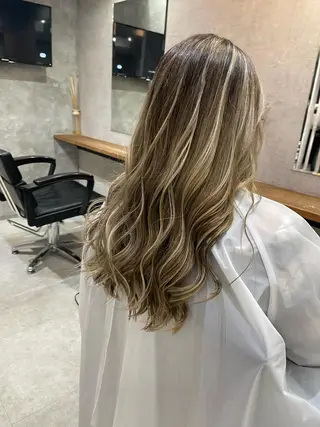 ロング カラー ヘアアレンジ 松井那津子 /ハイライトブリーチのヘアスタイル