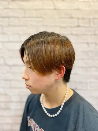 ミディアム カラー パーマ ヘアアレンジ メンズ メンズカット/パーマ 山崎航平💈のヘアスタイル