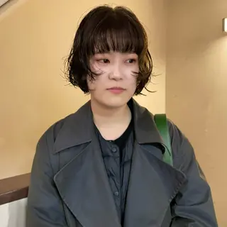 ショート カラー パーマ 野村矩樂/パーマ /縮毛矯正のヘアスタイル