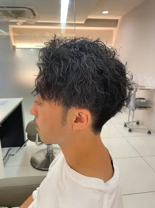 ショート パーマ メンズ 髪質改善/縮毛/トリ ートメント/平野広大のヘアスタイル
