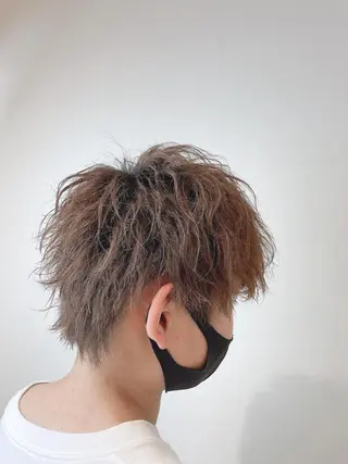 パーマ メンズ IwAsh中山所属・✂︎中山ブリーチ・ パーマ✂︎露木智也のヘアスタイル