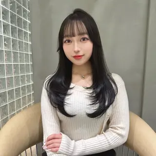 ロング レイヤー×ブリーチ 縮毛矯正/KAのヘアスタイル