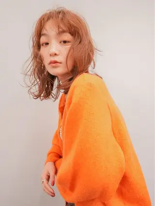 ミディアム パーマ gite カワムラナオキのヘアスタイル