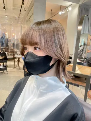 ミディアム カラー ヘアアレンジ 🎀ハイトーン・艶 カラー HANA🎀のヘアスタイル