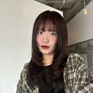 ロング mirai/ブリーチ ダブルカラーのヘアスタイル