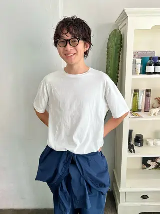 パーマ メンズ 千葉 郁也のヘアスタイル