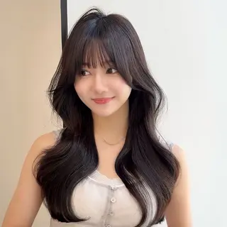 ロング 韓国ヘア🤍🇰🇷 ‪🫶🏻吉満のヘアスタイル