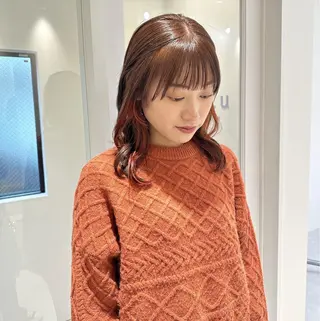 ミディアム カラー お洒落パーマ/ 艶カラー/michiのヘアスタイル