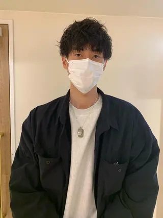 パーマ メンズ ヤマグチ リョウのヘアスタイル