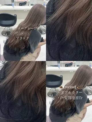 ロング カラー モテハイトーン /ベージュ/りくとのヘアスタイル