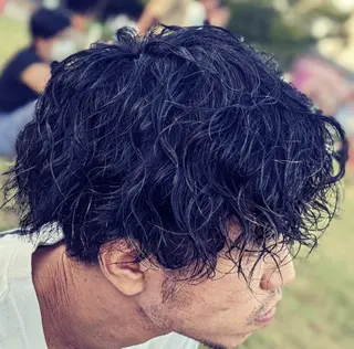 ミディアム パーマ メンズ Russo(ルッソ)所属・こにし/蒲生四丁目 /髪質改善/スパのヘアスタイル