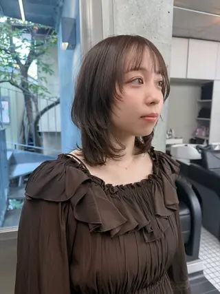 ミディアム カラー 誰よりも丁寧なカット 🍀小林輝のヘアスタイル