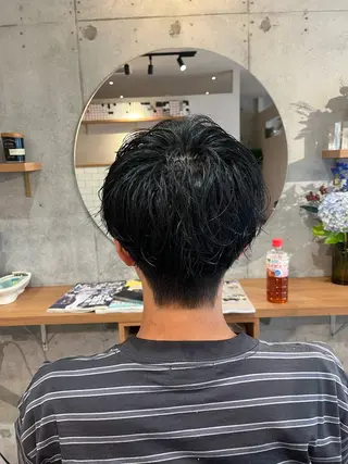 ショート パーマ メンズ Lamp所属・🌀メンズパーマ🌀 🐏丸山祐宇🐏のヘアスタイル