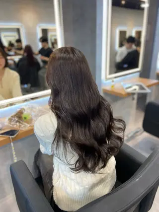 ロング カラー ヘアアレンジ レイヤー×透明感カラ ーHAYATOのヘアスタイル