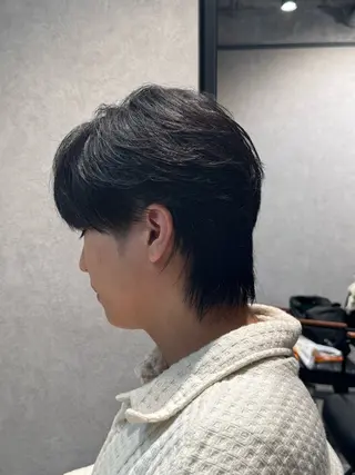 ショート メンズ 韓国特化🇰🇷愁斗 センターパートパーマのヘアスタイル