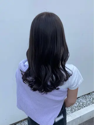 セミロング カラー Rinka/梅田/ 透け感カラー🤎のヘアスタイル