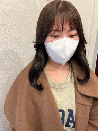セミロング 名駅/艶韓国風ヘア miyabiのヘアスタイル