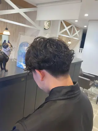 ショート パーマ メンズ 柴田 枝利子のヘアスタイル