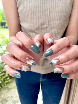 ネイル 甲府市徳行 🧸prunelleのネイルデザイン