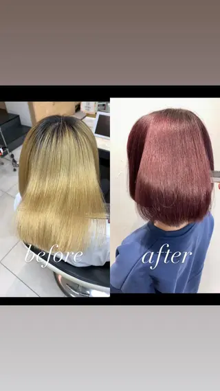 ショート カラー EARTH葛西所属・葛西 縮毛矯正のプロ ブリーチ矯正 青木俊のヘアスタイル