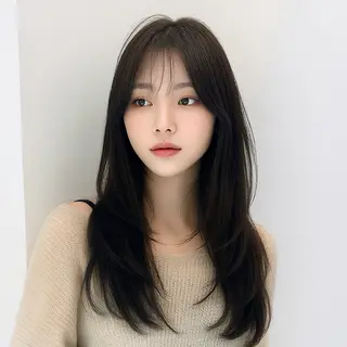 セミロング カラー 銀座/韓国レイヤー髪 質改善/RYUのヘアスタイル