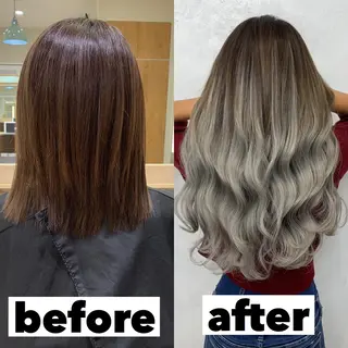 ロング カラー ヘアアレンジ マツエク・マツパ TATSUYA アートディレクターのヘアスタイル