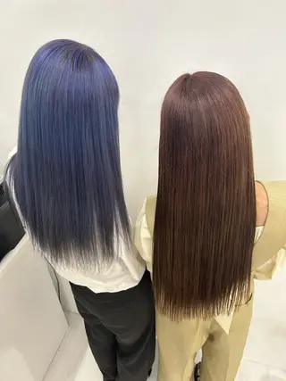 ロング カラー 海外カラー白髪ぼかし ティファニーサユリのヘアスタイル