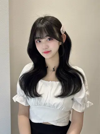 ロング カラー MAEUL NAGOYA所属・⛓韓国IDOLヘア 🥀🖤/あいりのヘアスタイル