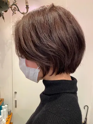 ショート カラー salowin渋谷kitaya park前所属・RIKA韓国ヘア/く びれヘア/上品カラーのヘアスタイル