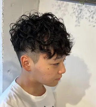 ショート パーマ メンズ 朝5分でキマる 村上陸のヘアスタイル