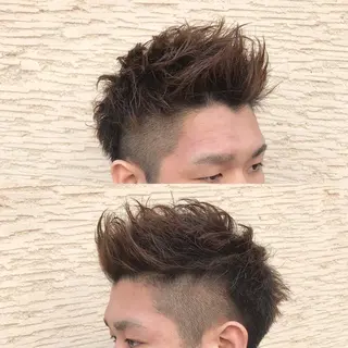 ショート カラー パーマ メンズ キッズ ネイル マツエク・マツパ メンズ人気NO,1 Genieジーニーのヘアスタイル